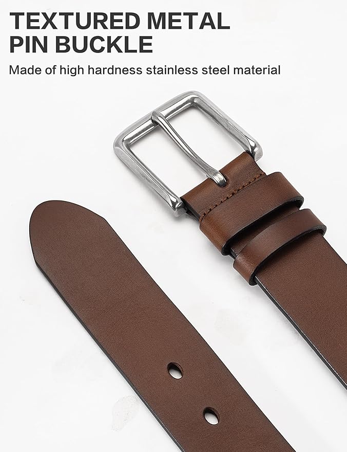 Thicken Full Grain Leather Mens Belt Heavy Duty Mens Work Belt Mens Belt High Hardness Buckle Packed In Gift Box