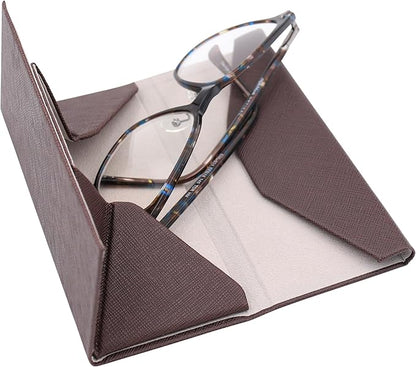 Real Sic Glasses Case for Men and Women - Magnetic Folding Hard Shell Sunglass Holder - Inspired by Solid Color