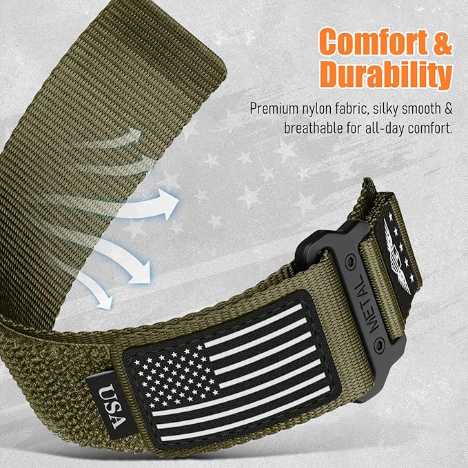 20mm Band Compatible with Samsung Galaxy Watch 7 6 5 4 FE Band 44mm 40mm/Watch 6 4 Classic 47mm 43mm 42mm 46mm/5 Pro 45mm/3 41mm/Active 2 Men,Fabric Nylon Strap for Garmin Vivoactive 5 3/Venu,L