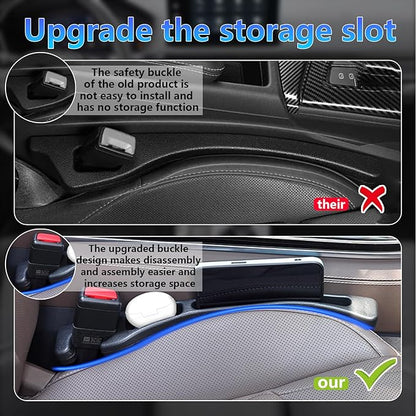 【Compatible with Mercedes-Benz GLE GLC】 Seat Gap Filler,No Drop Seat Guard Compatible with Mercedes-Benz GLE GLC,Drop Seat Guards for Cars(2Pcs),Emergency Keychain Car Escape Tool(2Pcs)