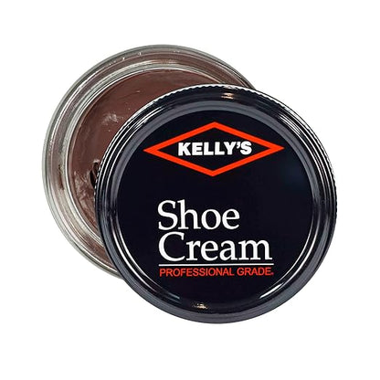 Kelly's Fashion Brown Shoe Polish 1.5 oz - Professional Leather Shoe Cream