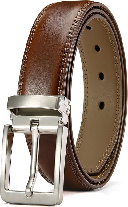 CHAOREN Mens Belt Leather - 1 3/8" Dress Belts for Men - Considerate Gift for Work Business Casual Jeans