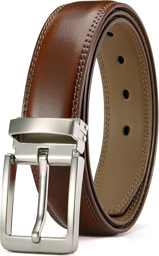 CHAOREN Mens Belt Leather - 1 3/8" Dress Belts for Men - Considerate Gift for Work Business Casual Jeans