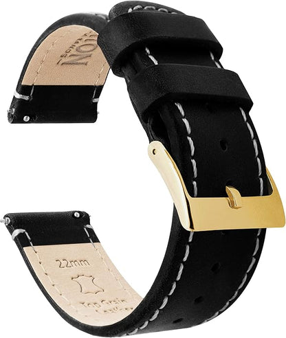 BARTON WATCH BANDS - Top Grain Leather Watch Bands Compatible with Apple Watch Models - 1, 2, 3, 4, 5, 6, 7, 8, 9, 10, SE, Ultra & Ultra 2