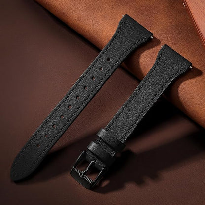 GEAK Slim Leather Band Compatible with Galaxy Watch 7 Band/6 5 4 FE 40mm 44mm/5 pro 45mm/Classic/Galaxy Active 2, 20mm Genuine Leather Strap with Quick Release Buckle for Samsung Watch Bands Women