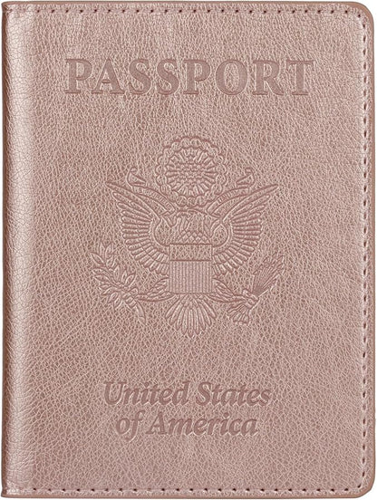 TIGARI Passport Holder for Travel Women Men, Valentines Day Gifts PU Leather Wallet Cover Case Sleeve, Waterproof Protected Document Organizer, Vacation Plane Cruise Travel Essentials