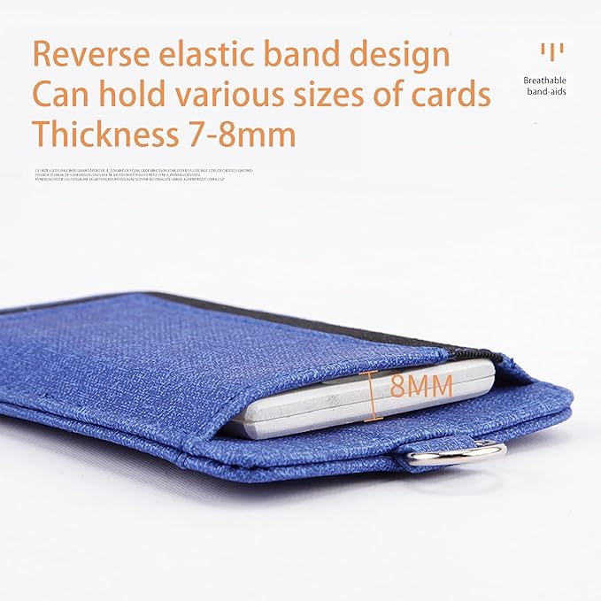 PU Leather ID Badge Holder with Clear Window, Vertical ID Card Holder, Dual Card Slots, 1-Pack Card Holder, 4 Colors