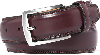 Fabio Valenti Genuine Leather Dress Belts For Men - Mens Belt For Suits, Jeans, Uniform With Single Prong Buckle