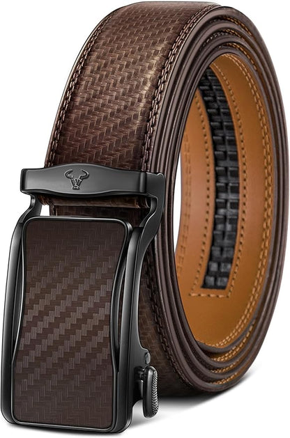 BULLIANT Men's Ratchet Belt Nontrimmable-Click Belt Adjustable for Men Gift Lightweight 1 3/8"