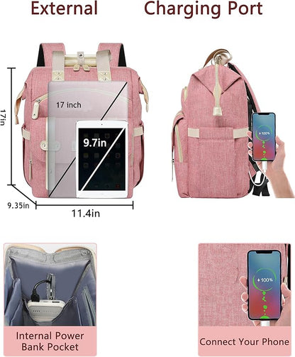 FALANKO Laptop Backpack for Women,Large Computer Backpack for 17 Inch Laptop, Water Resistant Teacher work nurse Doctor Bookbag