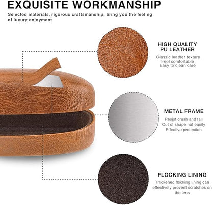 molshine Hard Shell Sunglasses Case,Classic Large Glasses Case for Sunglass, Eyeglasses with Cleaning Cloth, Pocket