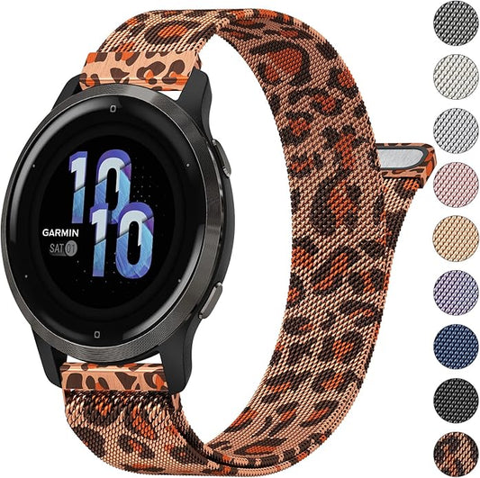 18mm Metal Bands for Garmin Venu 3S / Venu 4 41mm / Venu 2S / Vivoactive 4S / Vivomove 3S / Forerunner 265s Watch Bands, Quick Release Stainless Steel Metal Replacement Wristband Strap for Garmin Forerunner 255s/265s Bands Women Men