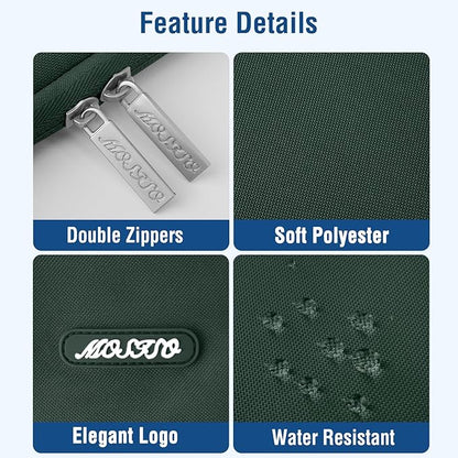 MOSISO Laptop Case 13 inch, Laptop Sleeve Compatible with MacBook Neo/Air/Pro 13 inch with A18/M5/M4/M3/M2/M1 Chip 2026-2016, Polyester Vertical Computer Sleeve Bag with Pocket, Midnight Green