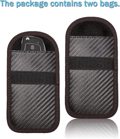 Faraday Key Fob Protector - 2 Pack Mini Anti-theft Pouch Key Fob RFID Signal Blocking Faraday Bag for Key Fob