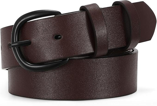 SUOSDEY Womens Casual Leather Belt for Jeans Dress Pants,Fashion Ladies Waist Belt