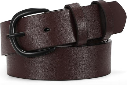 SUOSDEY Womens Casual Leather Belt for Jeans Dress Pants,Fashion Ladies Waist Belt