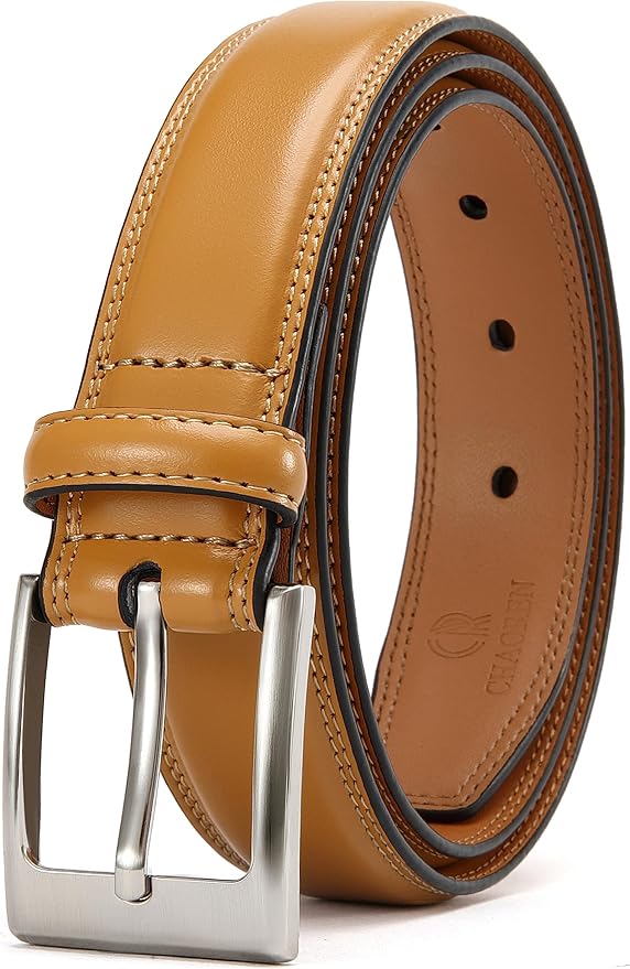 CHAOREN Mens Belts Leather Gift for Men - Ideal Match for Mens Dress Shoes