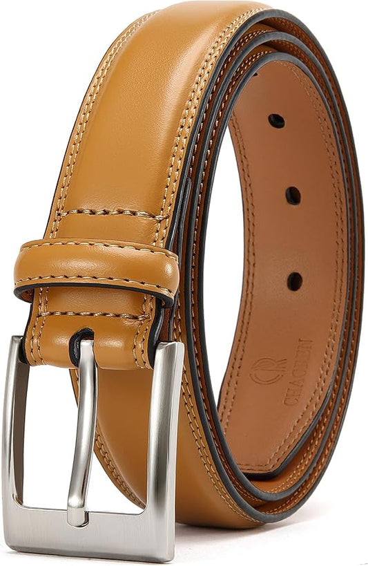 CHAOREN Mens Belts Leather Gift for Men - Ideal Match for Mens Dress Shoes