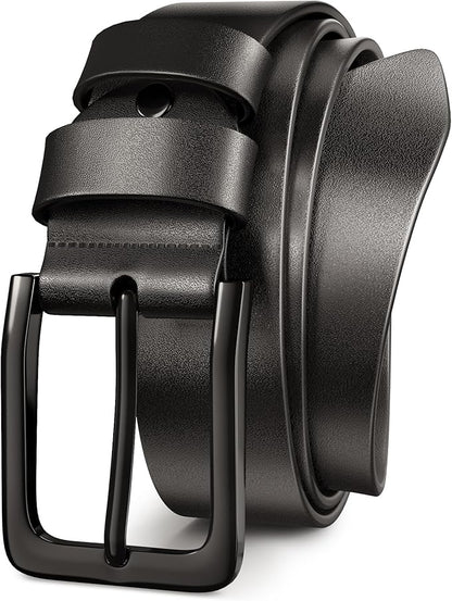 Mens Dress Belt,Genuine Casual Leather Belts for Men 1.5" Width