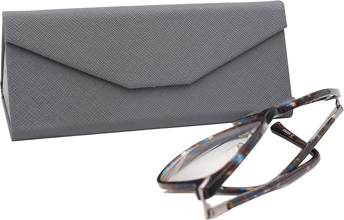 Real Sic Glasses Case for Men and Women - Magnetic Folding Hard Shell Sunglass Holder - Inspired by Solid Color