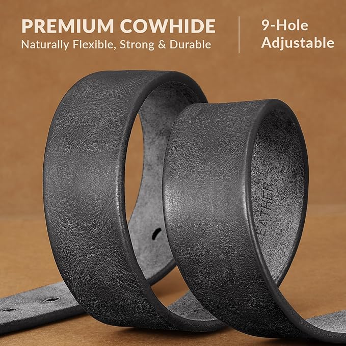 Men's Leather Belt Full Grain Leather Belts for Men Handmade Real Solid Top-Grain Leather Heavy-Duty Work Belt Gifts