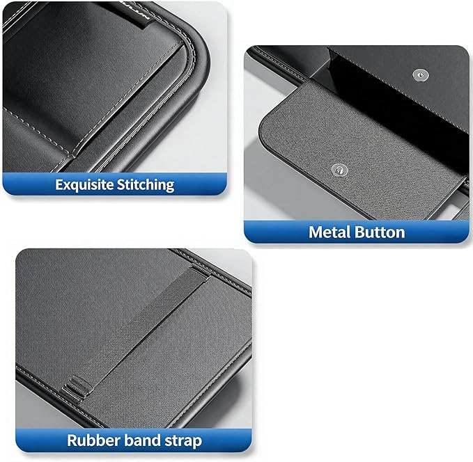 Car Sun Visor Organizer for Tahoe High Country 2020-2025, Leather Storage Bag Portable Multi-Pocket Large Capacity Sunvisor Organizer,1 pcs