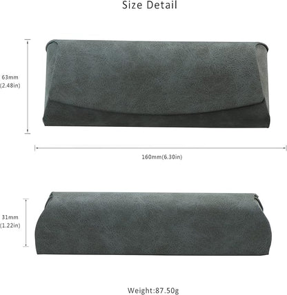 LifeArt Eyeglass Case Hard Shell, Portable Sunglass Case for Women and Men, fashionable PU Leather Eyeglass Case, Lightweight