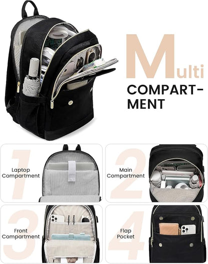 LOVEVOOK Laptop Backpack for Women,15.6 Inch Fashion Travel Backpack with USB,Large Capacity Backpack Purse,Water-resistant fits College Work Business Travel