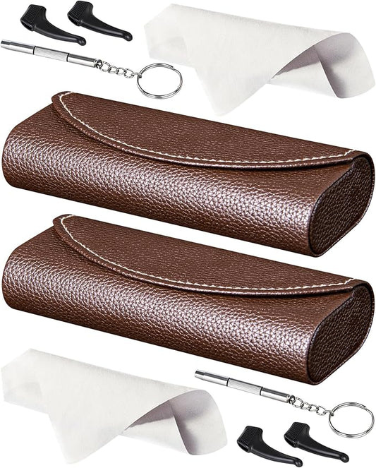 RayLove Ultimate Glasses Case Kit, Hard Shell Sunglasses and Eyeglass Case with Cleaning Cloth, Screwdriver, Ear Hooks