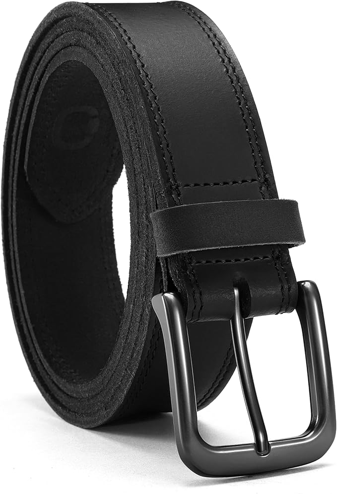 CHAOREN Mens Belts Leather - 35mm Genuine Leather Belt for Jeans - Men Gift for Casual Dress