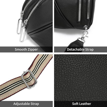 GAEKEAO Crossbody Bum Bags for Women Vegan Leather Fanny Packs Belt Bag Trendy Cross Body Purse Travel