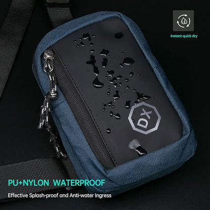 Long Keeper Mini Sling Bag - Women Men Vegan Leather Crossbody Phone Bag Waterproof Travel Running Chest Bag Casual Daypack