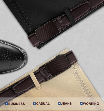 BULLIANT Men's Ratchet Belt Nontrimmable-Click Belt Adjustable for Men Gift Lightweight 1 3/8"