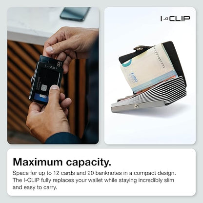 I-CLIP, Premium Men's Leather Wallet, Versatile Changeable Money clip, Secure Card Holder, Compact Men's Wallet Minimalist, Sleek Slim Design, Perfect Money Clip Wallet for Men