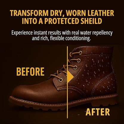 Eagle Mink Oil Liquid Leather Conditioner 8oz with Cloth – Softens, Waterproofs & Preserves Boots, Shoes, Bags, Jackets & Furniture – Natural Leather & Vinyl Conditioner for Long-Lasting Protection