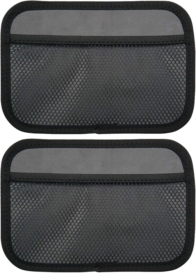 INNOLIFE Car Net Pocket Side Clutter Scattered Storage Phone Holder Strong Paste Organizer 8"x5.75"(2pcs L)