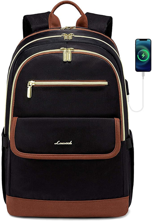 LOVEVOOK Laptop Backpack for Women,15.6 Inch Fashion Travel Backpack with USB,Large Capacity Backpack Purse,Water-resistant fits College Work Business Travel
