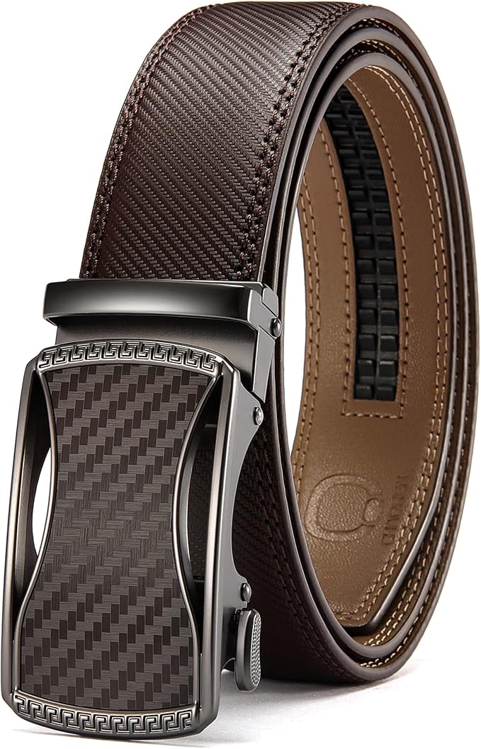 CHAOREN Mens Belt Leather Ratchet Belt - Customizable Fit, Effortless Style (35mm)