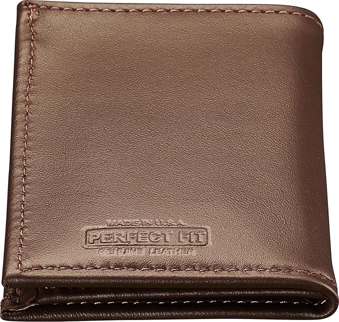 Perfect Fit Shield Wallets Shield with Eagle Police and Security Fits for Blackington B 296 Style Hidden Badge Wallet Leather (Cutout PF-209) Brown