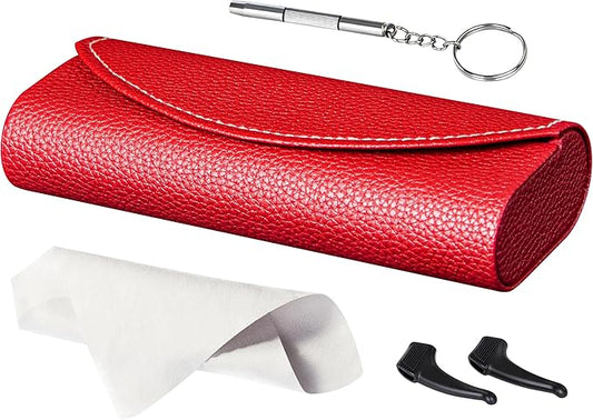 RayLove Ultimate Glasses Case Kit, Hard Shell Sunglasses and Eyeglass Case with Cleaning Cloth, Screwdriver, Ear Hooks
