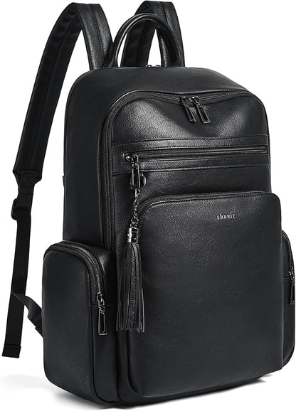 Shrrie Laptop Backpack for Women Fits 16 inch Laptop,Designer Backpacks for Women with Computer Compartment to Business （Black）