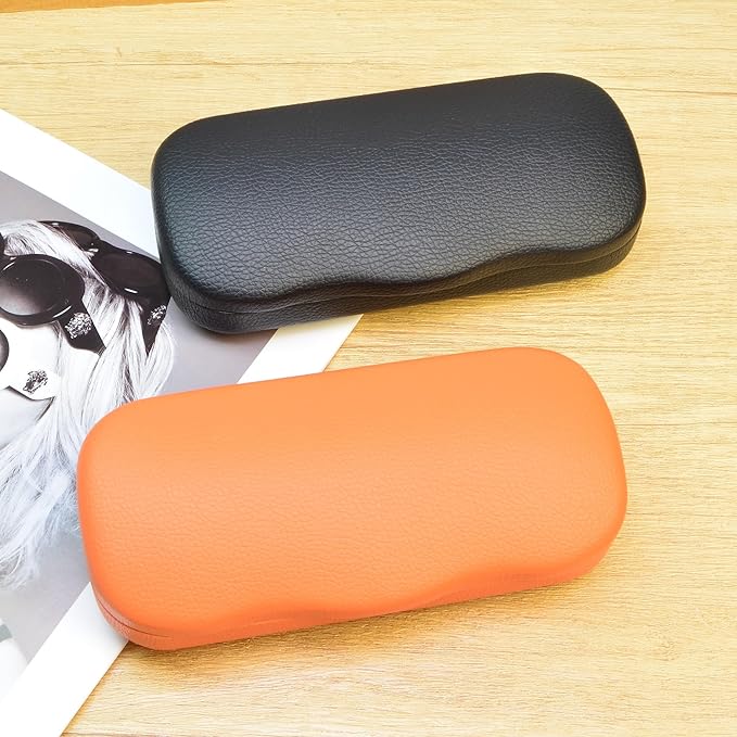 Eyeglass Case 2PCS,Glasses Case Hard Shell,Hard Eyeglass case for Women Men