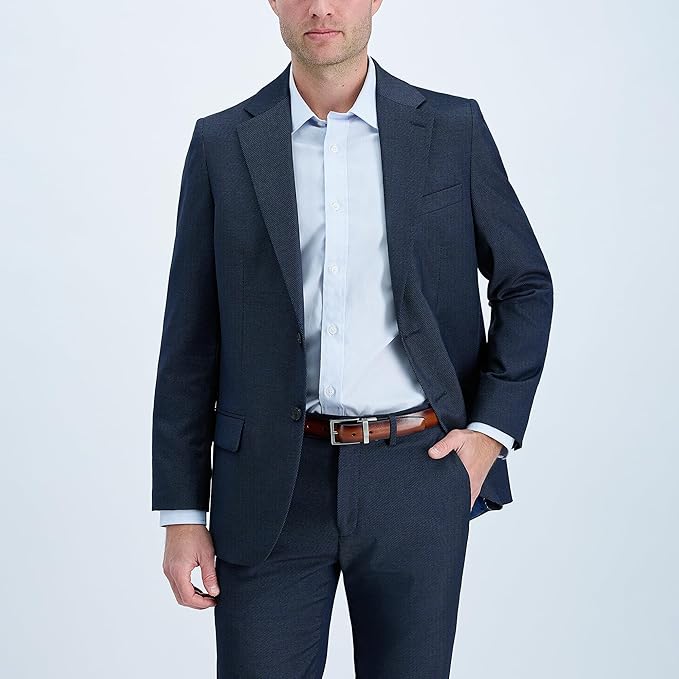 Haggar Men's 2-in-1 Reversible Leather Belt for Dress Pants, Suits, Khakis - Classic, Business Casual, Formal, Work