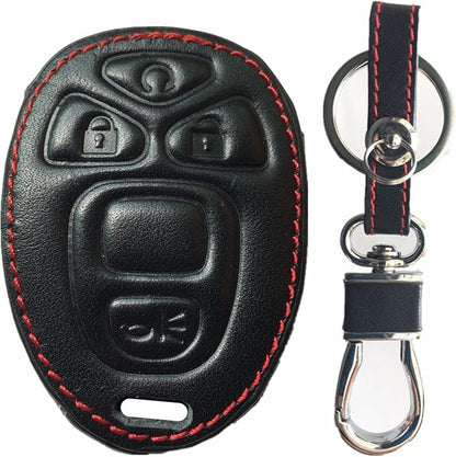 RPKEY Leather Keyless Entry Remote Control Key Fob Cover Case Protector Rep⼃lacement Fit for Remote Holder Buick Cadillac Chevrolet GMC Pontiac OUC60270 15913421