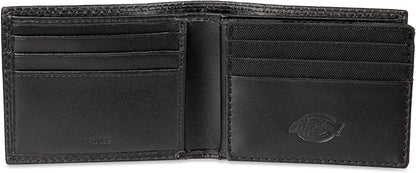 Dickies Men's RFID Everyday Leather Bifold Chain Wallet Black