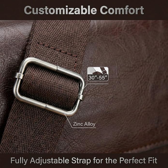 Messenger Bag for Men, 13 inch Purse Crossbody Bag, Waterproof Shoulder Bag for Office Business