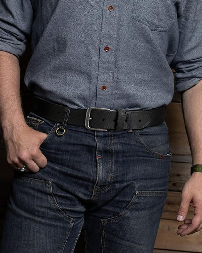 CHAOREN Full Grain Leather Belt for Men, Work Belts for Men Heavy Duty, Daily Wear for Jeans Pants