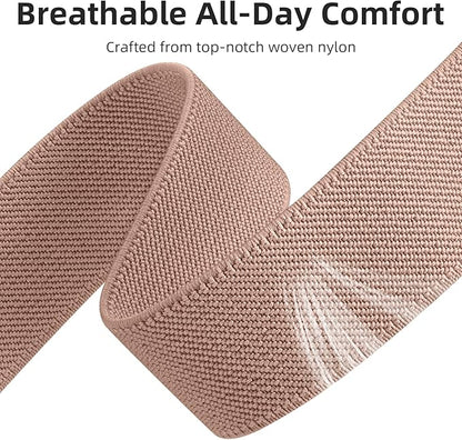 GEAK Stretchy Nylon Strap Compatible with Garmin Vivoactive 5 / Vivoactive 3 /Vivoactive 6 Watch Band, 20mm Loop Elastic Fabric Straps Compatible for Garmin Venu Sq/Venu Sq 2/Venu 2 Plus Women Men