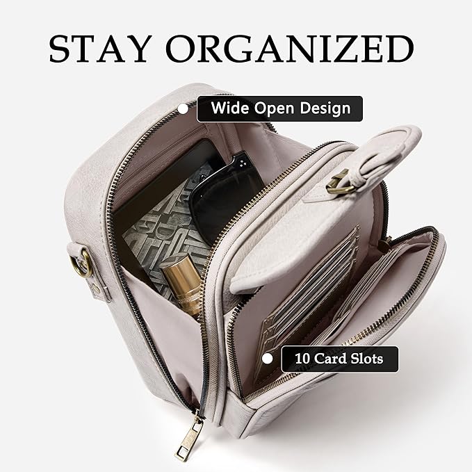 Small Messenger Bag Vegan Leather Crossbody Bag for Women Men, Vintage Cross Body Shoulder Purse with Card Slots