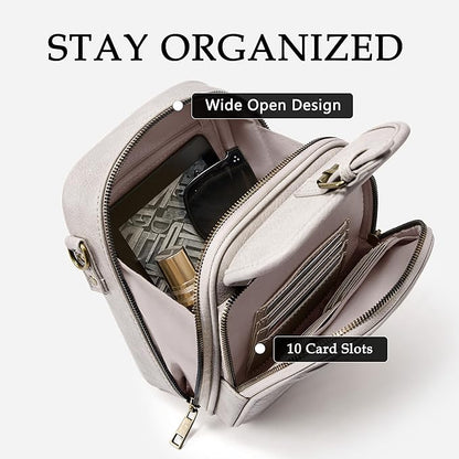 Small Messenger Bag Vegan Leather Crossbody Bag for Women Men, Vintage Cross Body Shoulder Purse with Card Slots